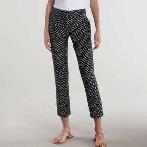 NWOT Tory Burch navy/white polka dot capri pants size 10